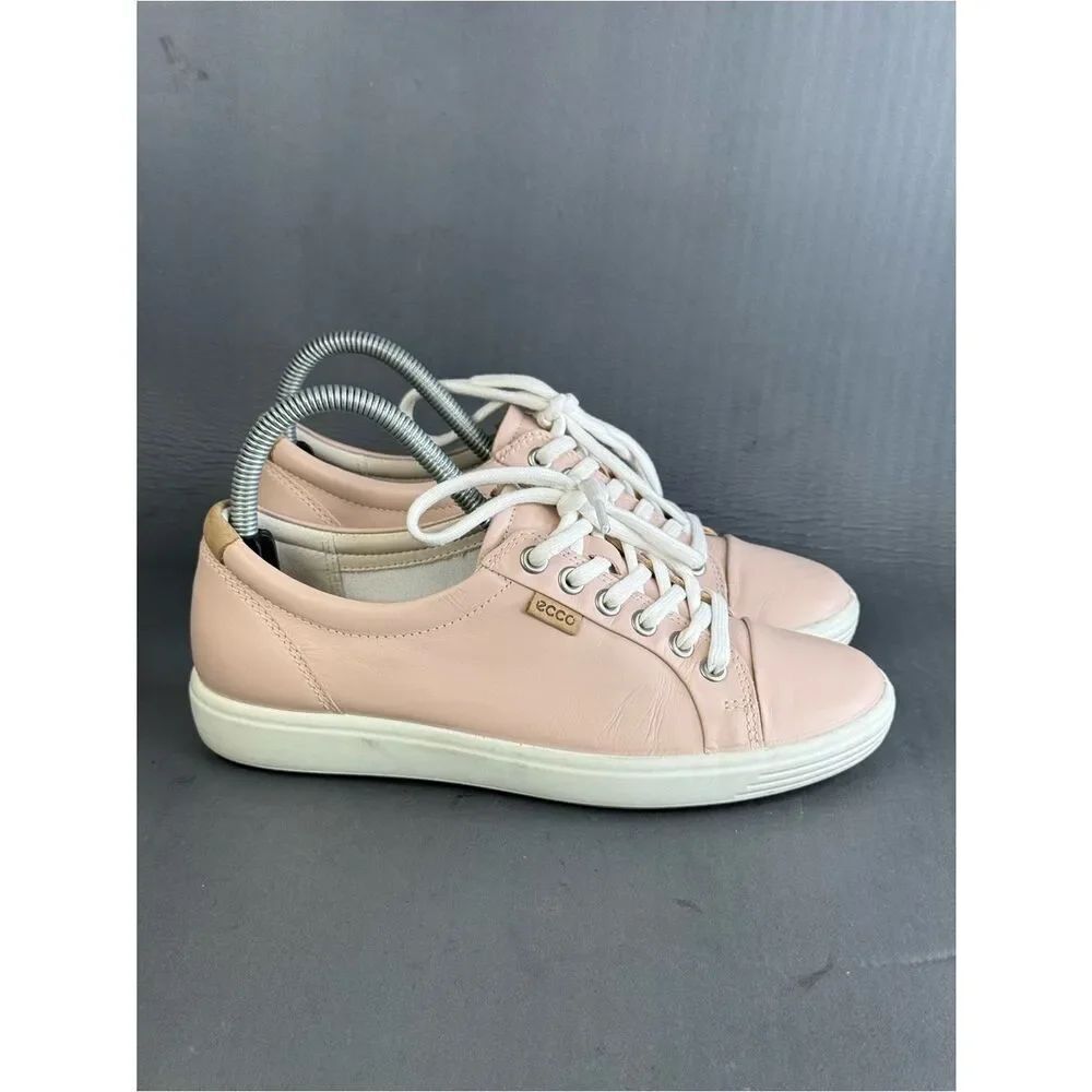 ECCO Soft 7 lace-up sneakers rose dust sneaker shoes womens size 6.5